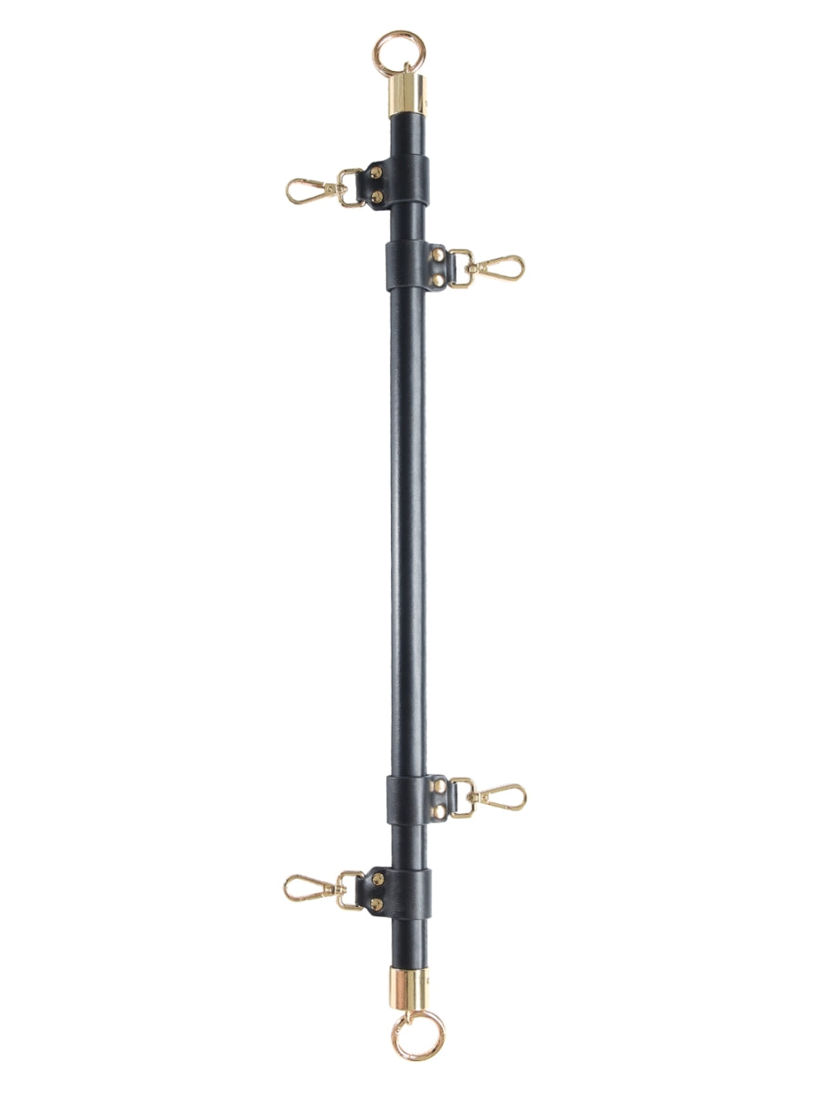 Love In Leather Wrapped Spreader Bar Black-Gold