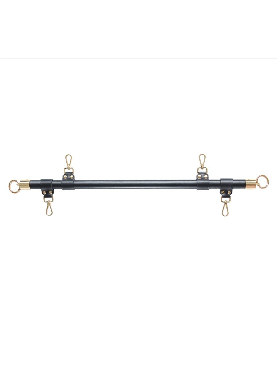 Love In Leather Wrapped Spreader Bar Black-Gold