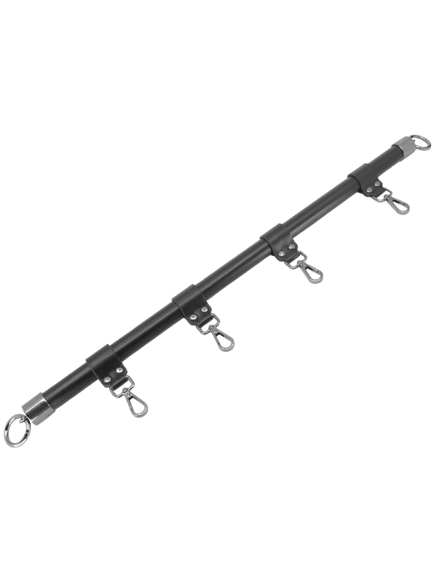 Love In Leather Wrapped Spreader Bar Black-Pewter