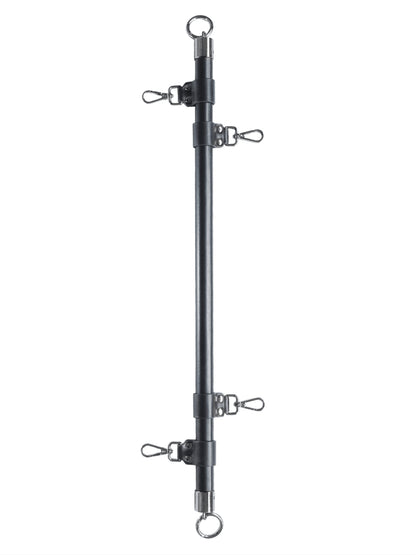 Love In Leather Wrapped Spreader Bar Black-Pewter