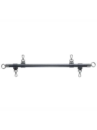 Love In Leather Wrapped Spreader Bar Black-Pewter