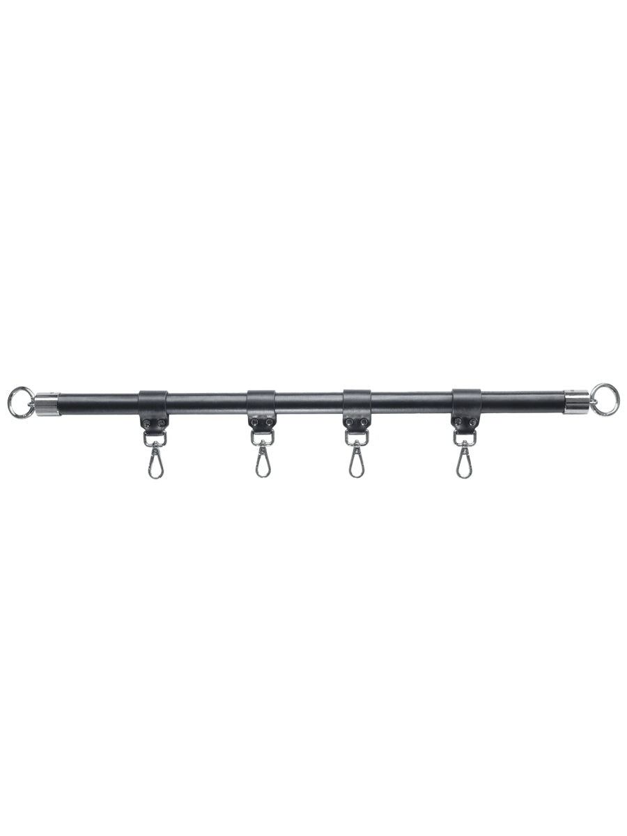 Love In Leather Wrapped Spreader Bar Black-Pewter