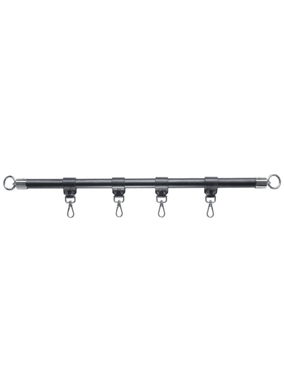 Love In Leather Wrapped Spreader Bar Black-Pewter