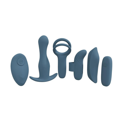 Contents of Loveline Supreme Weekend Vibrator Kit Blue