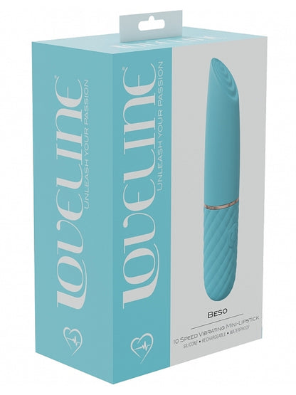 Loveline Beso Mini Lipstick Vibrator Blue