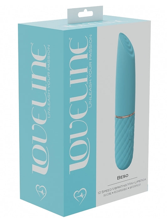 Loveline Beso Mini Lipstick Vibrator Blue