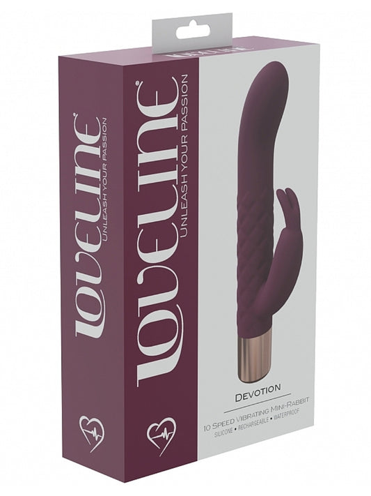 Loveline Devotion Mini Rabbit Vibrator Burgundy