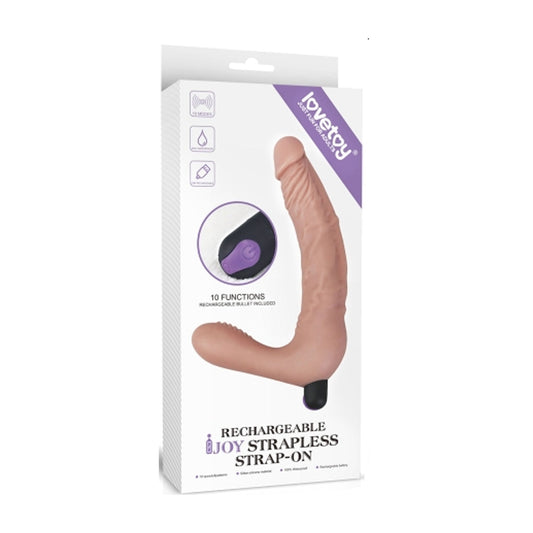 Retail box showing strapless dildo and branding