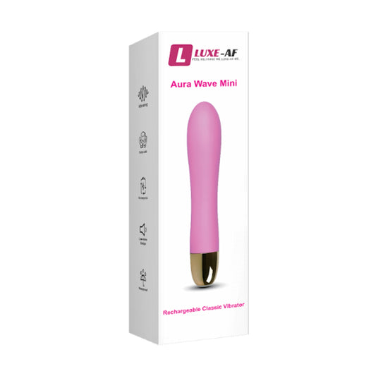Luxe-AF Aura Wave Mini Classic Vibrator Pink packaging