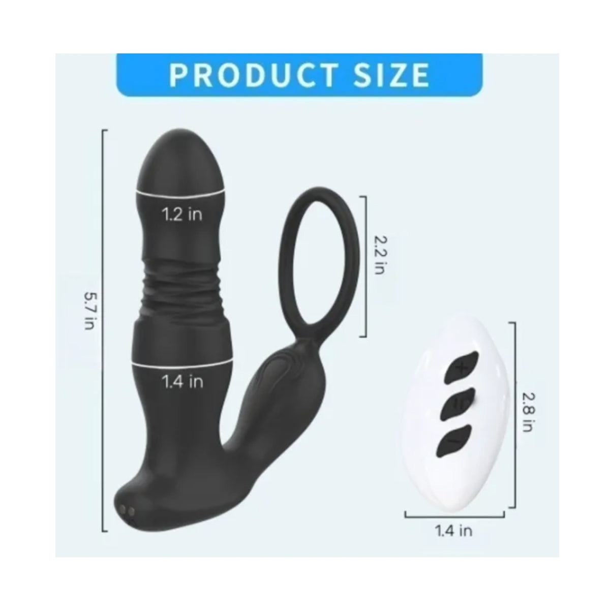 Product dimensions and remote control