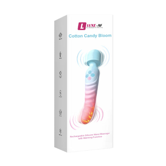 Luxe-AF Cotton Candy Bloom Wand in retail packaging