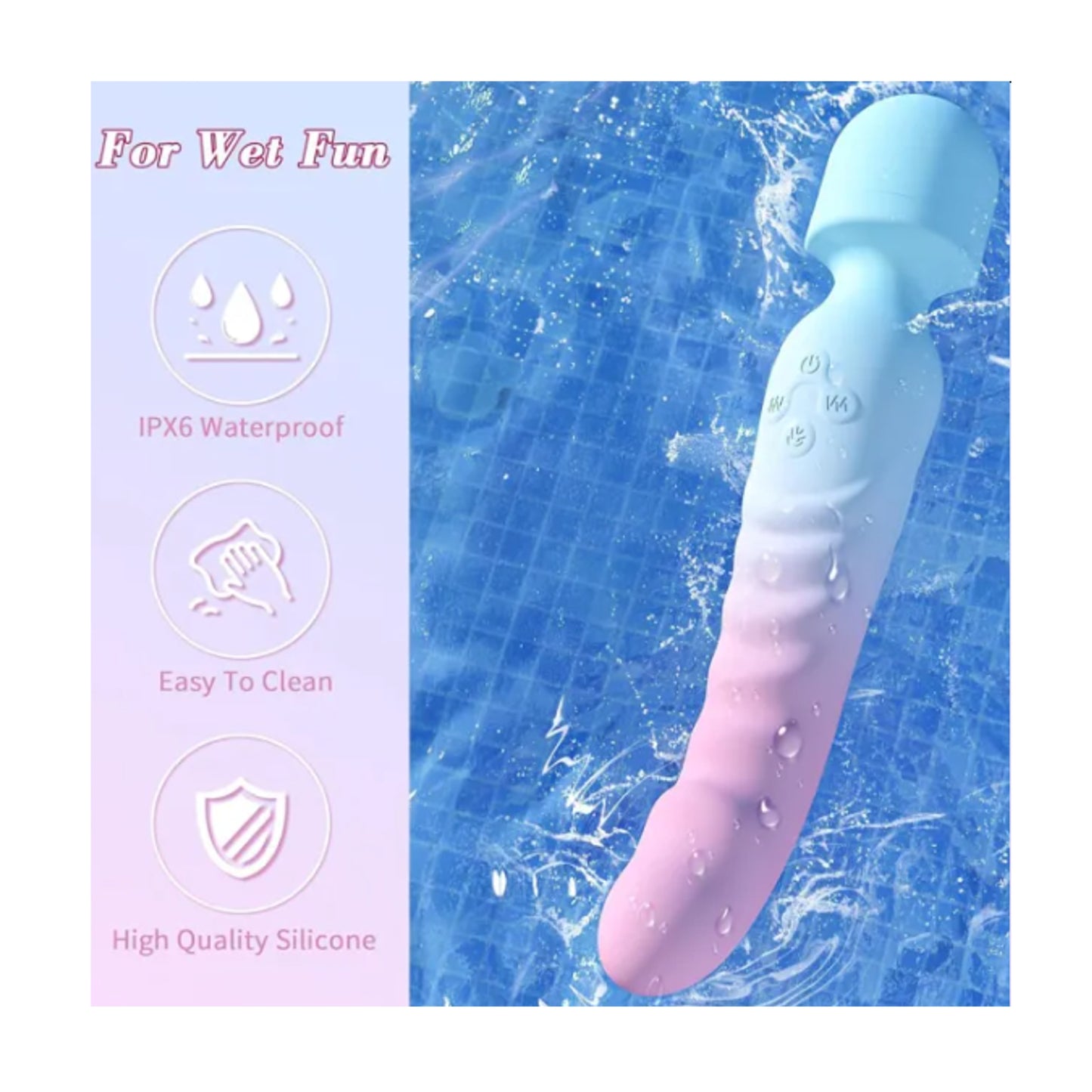 Waterproof design shown with water splash
