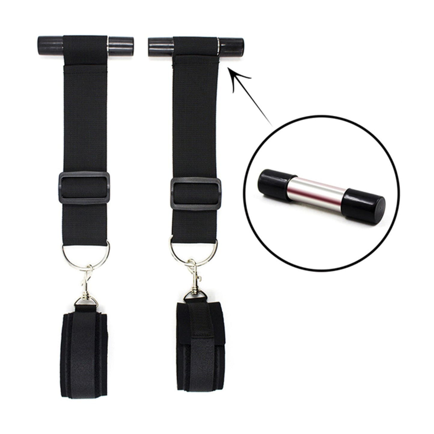 Complete Doorjamb Cuffs set with attached restraints