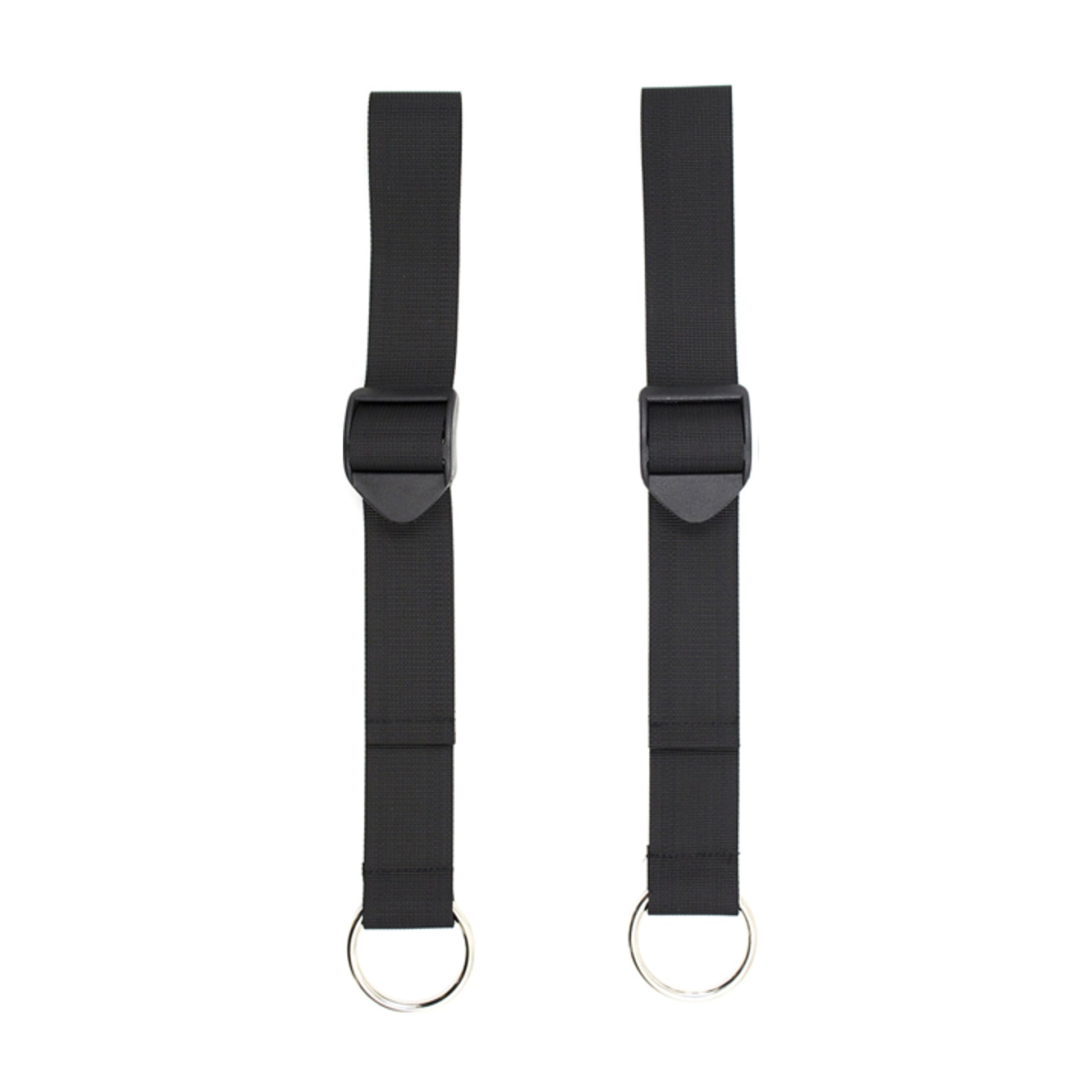 Pair of adjustable straps without cuffs attached
