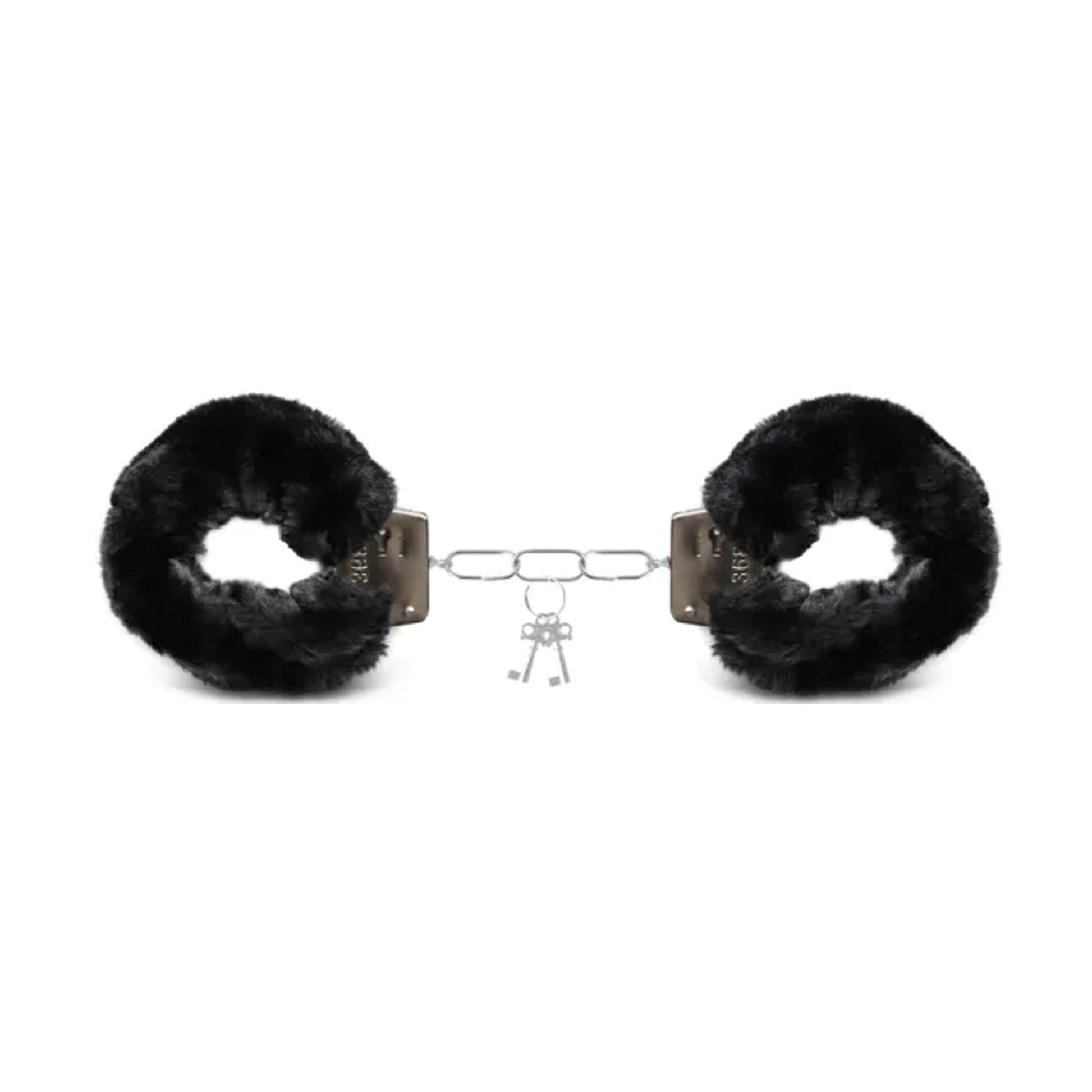 Luxe-AF Fluffy Metal Handcuffs Leopard front view