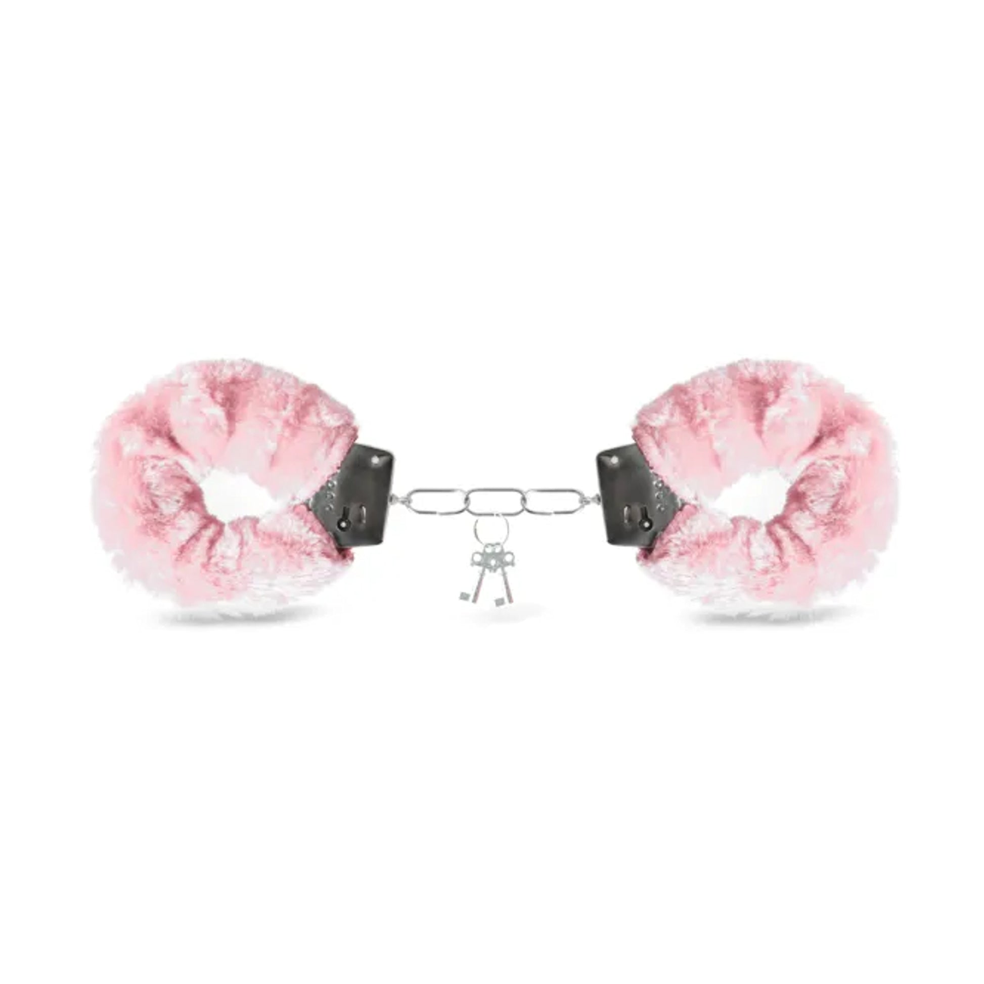Luxe-AF Fluffy Metal Handcuffs Pink front view