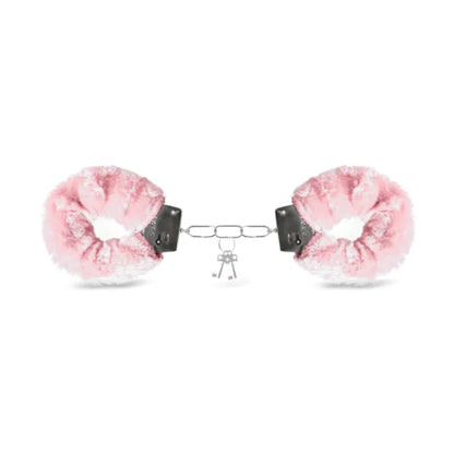 Luxe-AF Fluffy Metal Handcuffs Pink front view