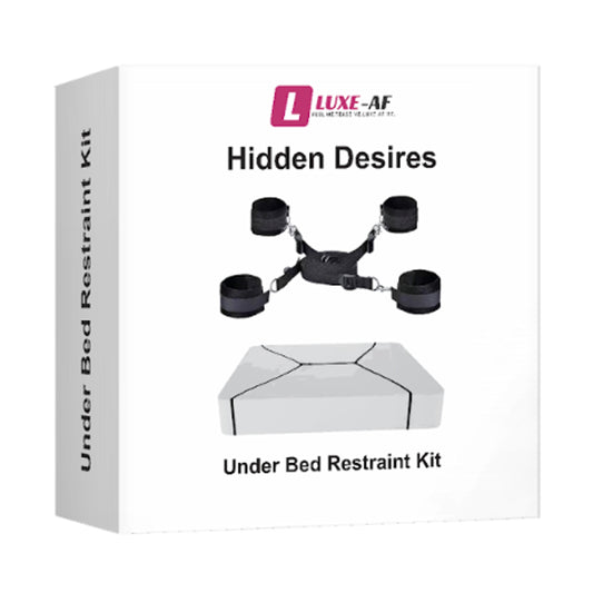 Luxe-AF Hidden Desires Under Bed Restraint Kit in packaging