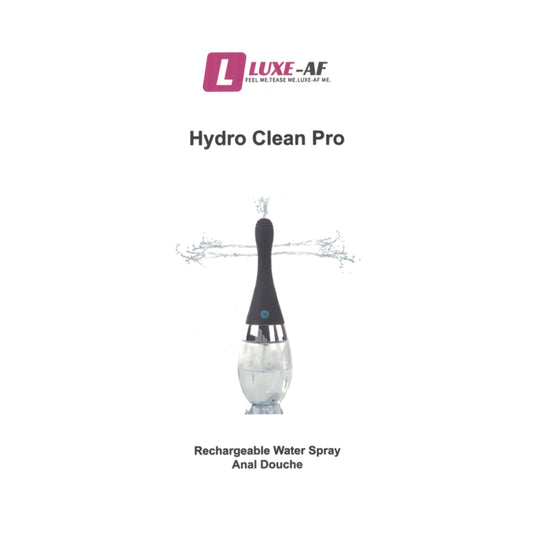 Luxe-AF Hydro Clean Pro Rechargeable Douche in retail packaging