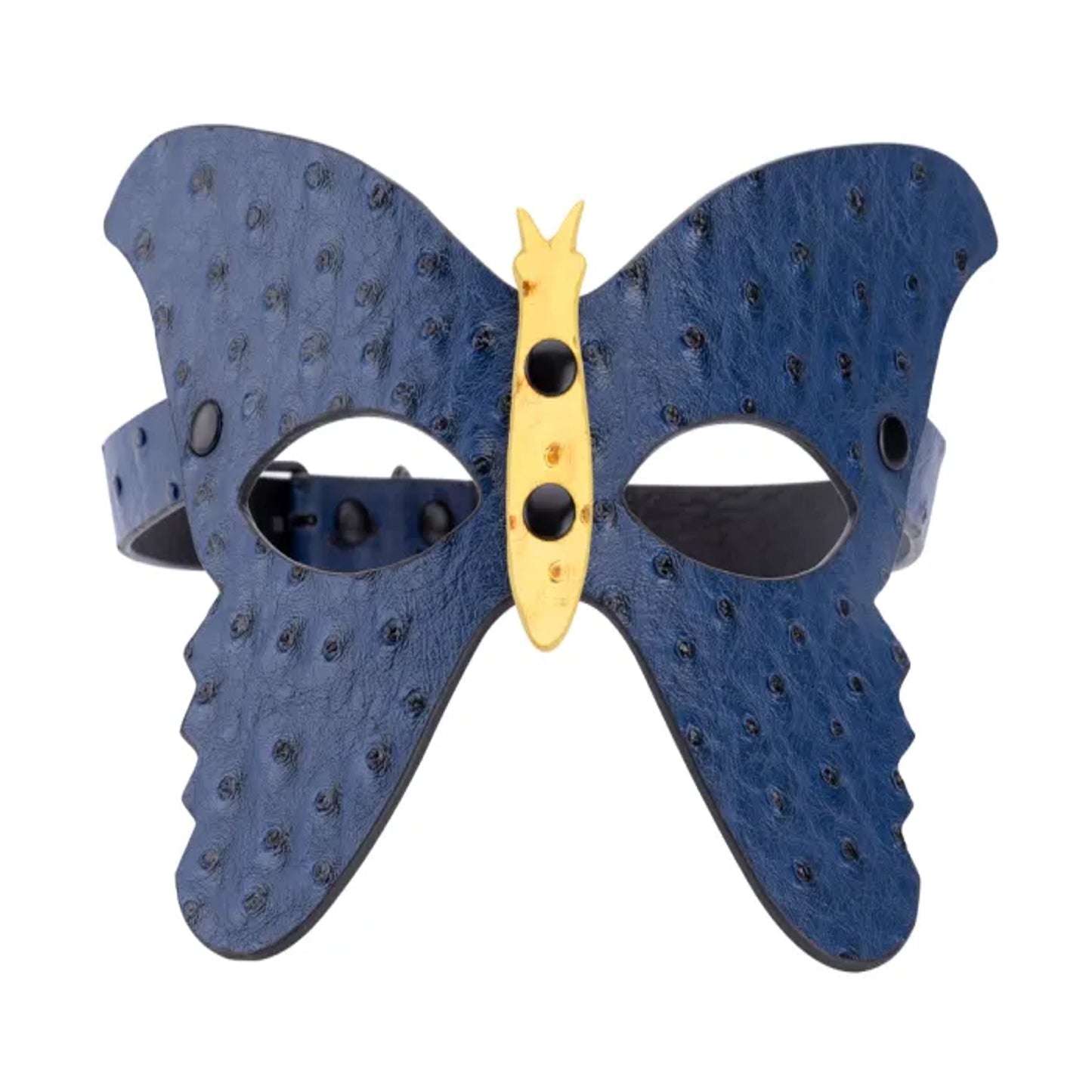 Front view of butterfly mask with tan centre detail