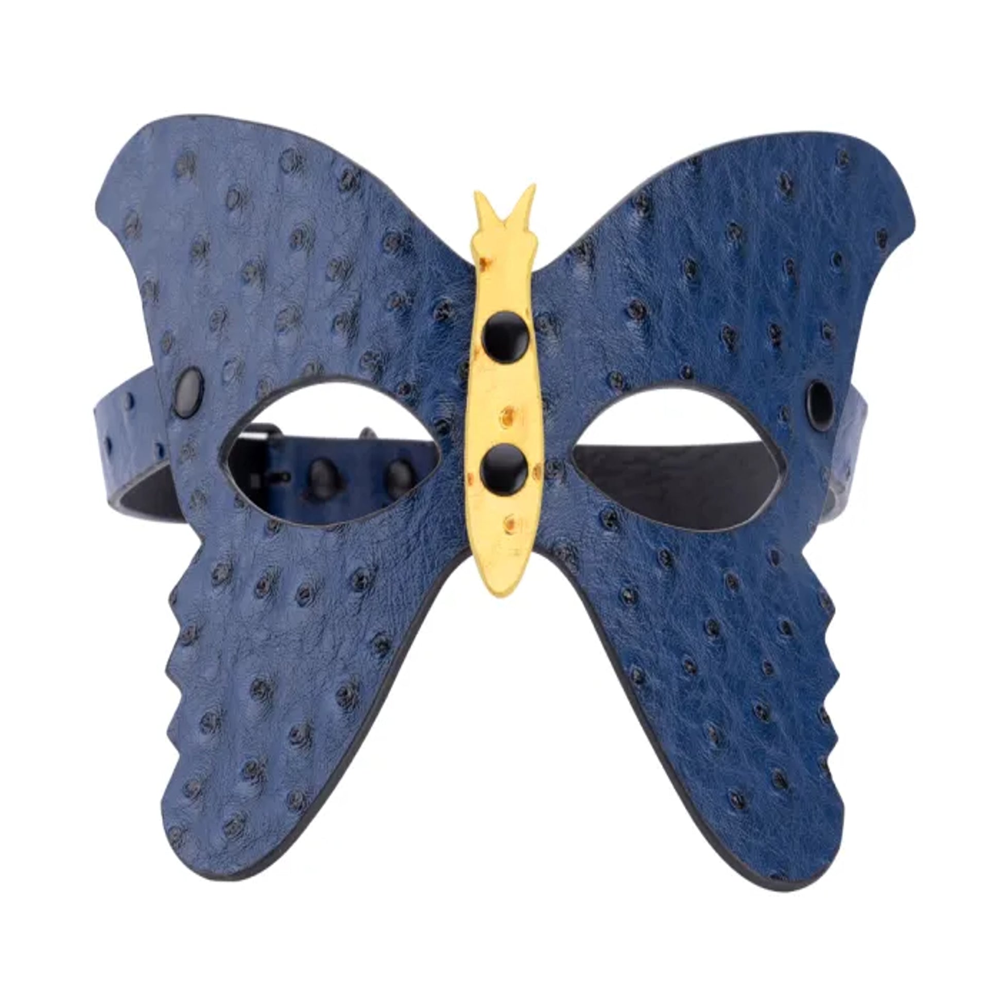 Front view of butterfly mask with tan centre detail