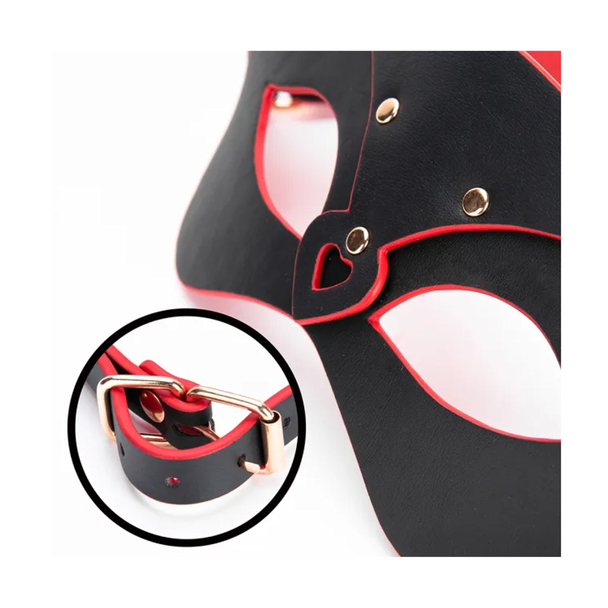 Close-up of buckle strap and gold-tone fittings