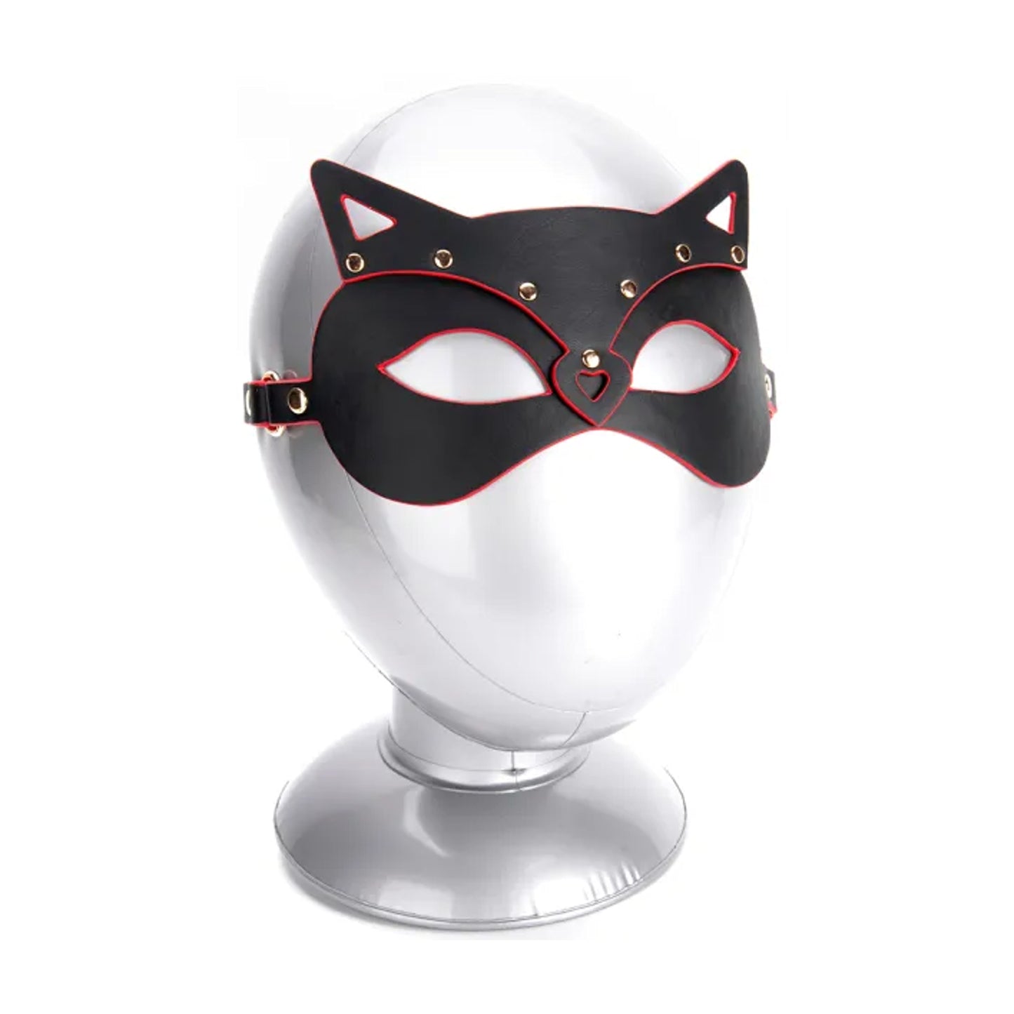 Cat mask displayed on mannequin head showing fit
