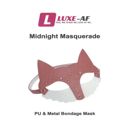 Luxe-AF Midnight Masquerade Fox Mask in retail packaging