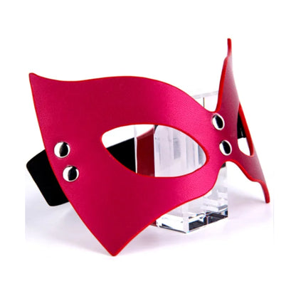 Angled front view of Venetian mask showing curved profile
