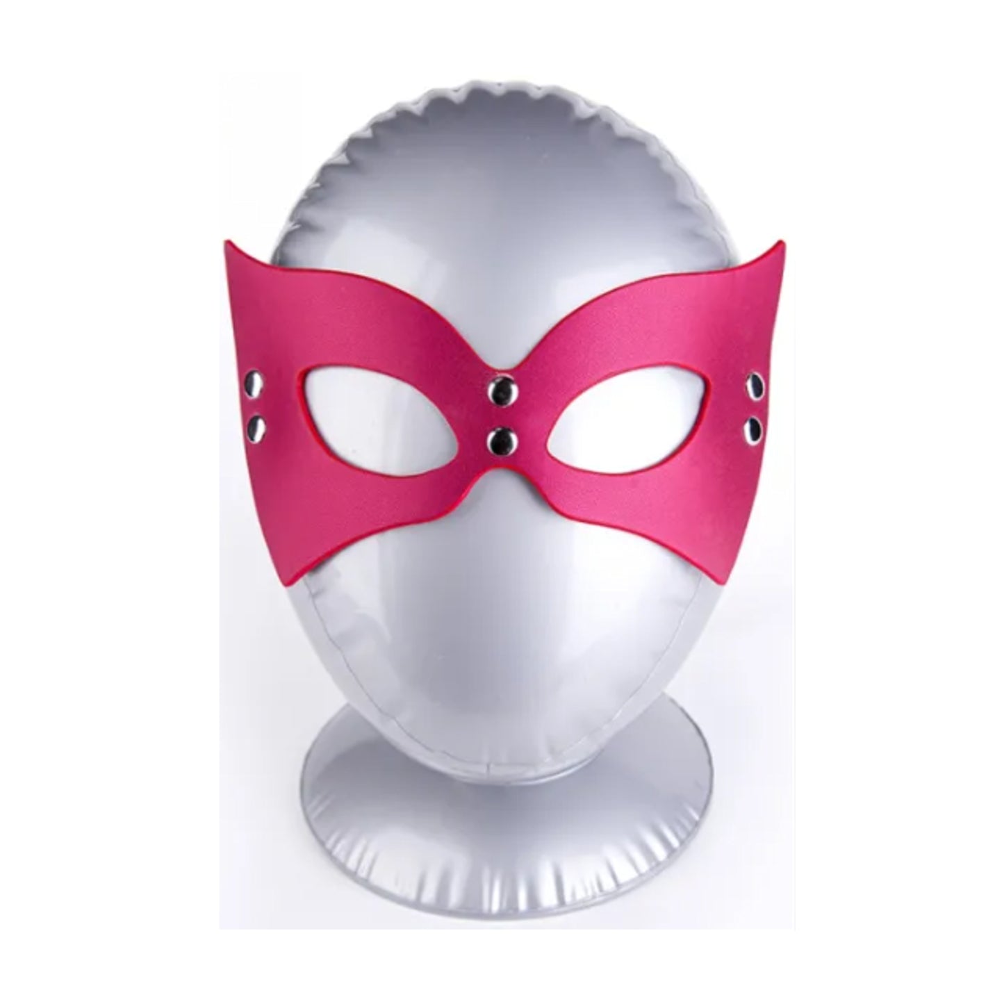 Venetian mask displayed on mannequin head from front