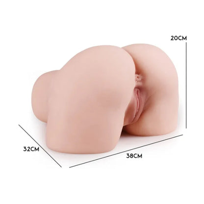 Midnight Muse torso masturbator showing 38 x 32 x 20 cm dimensions