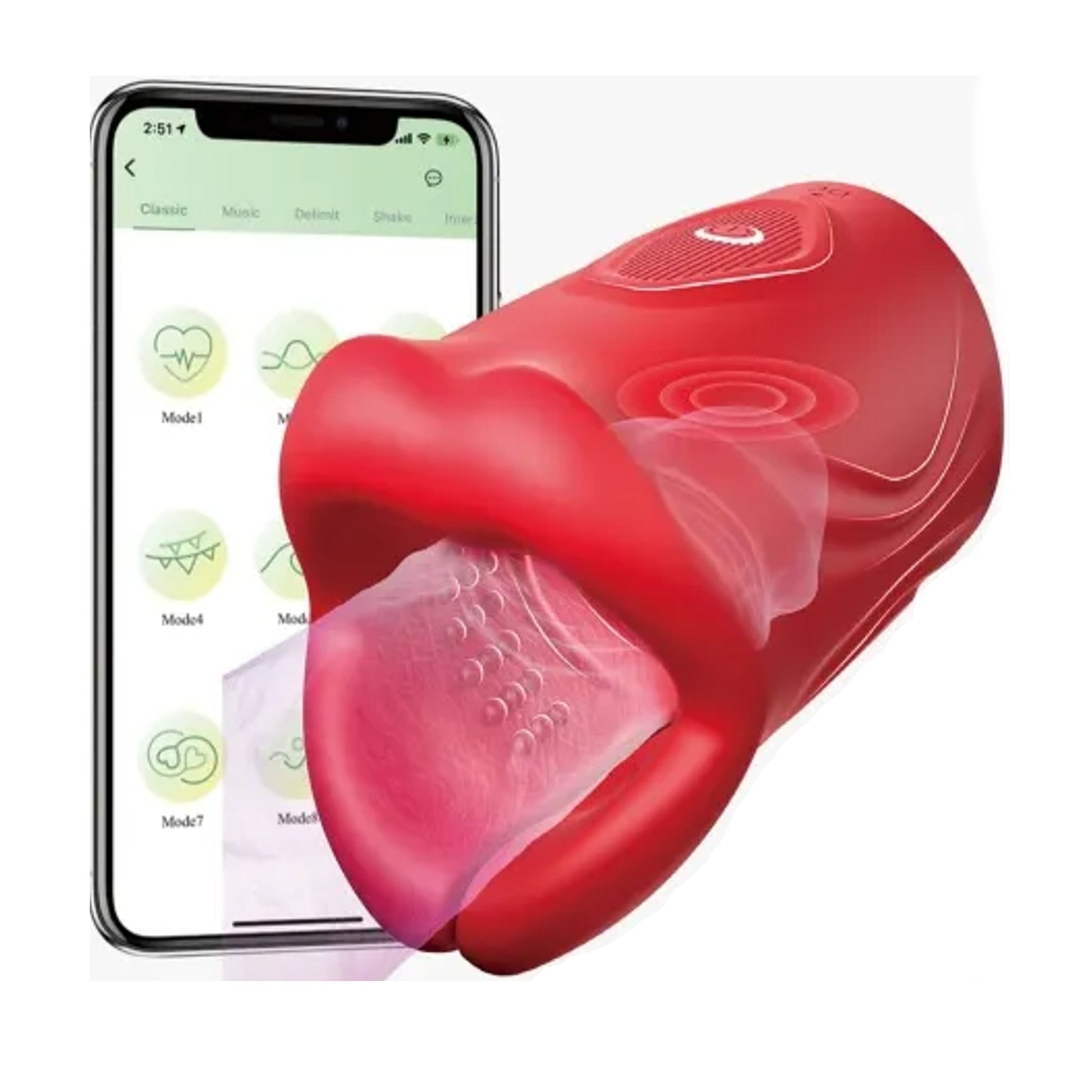 Luxe-AF Mouth App Control Masturbator with app display