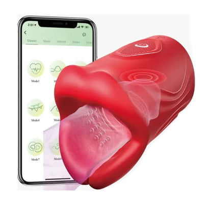 Luxe-AF Mouth App Control Masturbator with app display