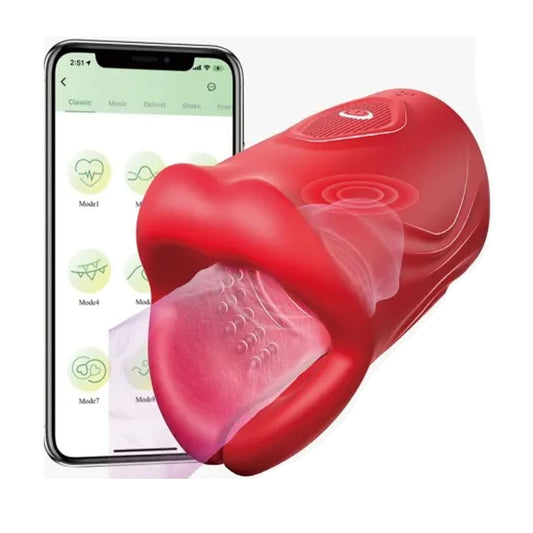 Luxe-AF Mouth App Control Masturbator with app display