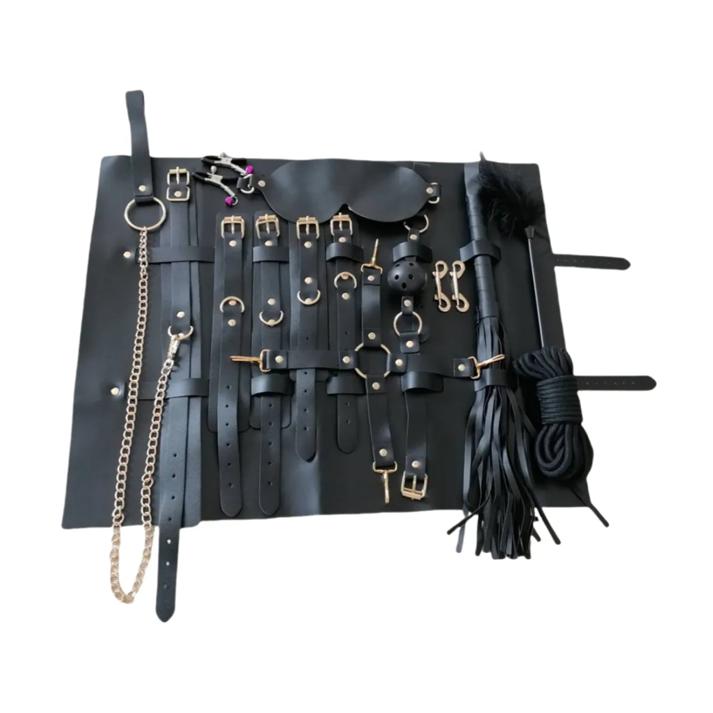 Luxe-AF Noir Bondage Kit stored in organiser pouch