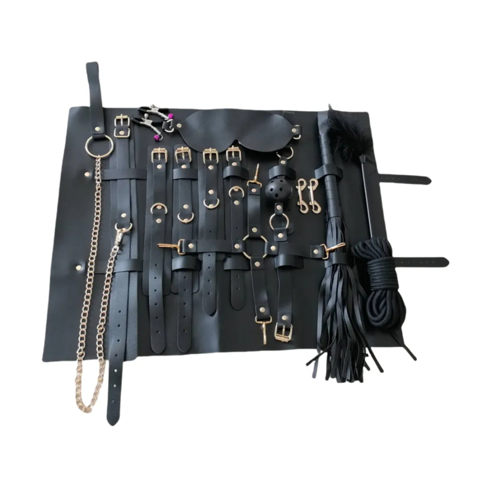 Luxe-AF Noir Bondage Kit stored in organiser pouch