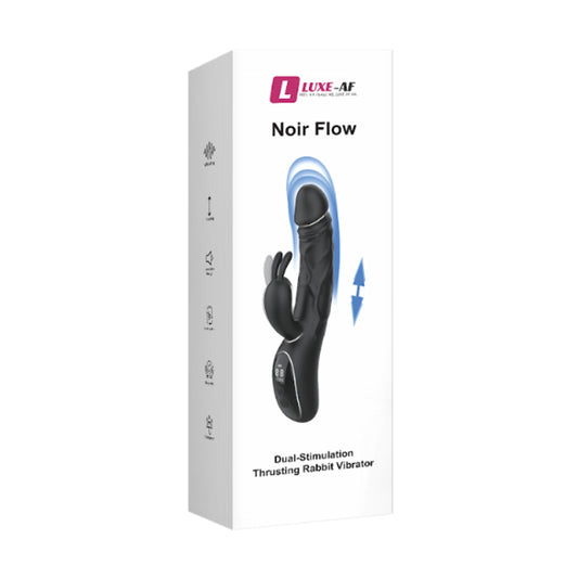 Luxe-AF Noir Flow Thrusting Rabbit Vibrator in packaging