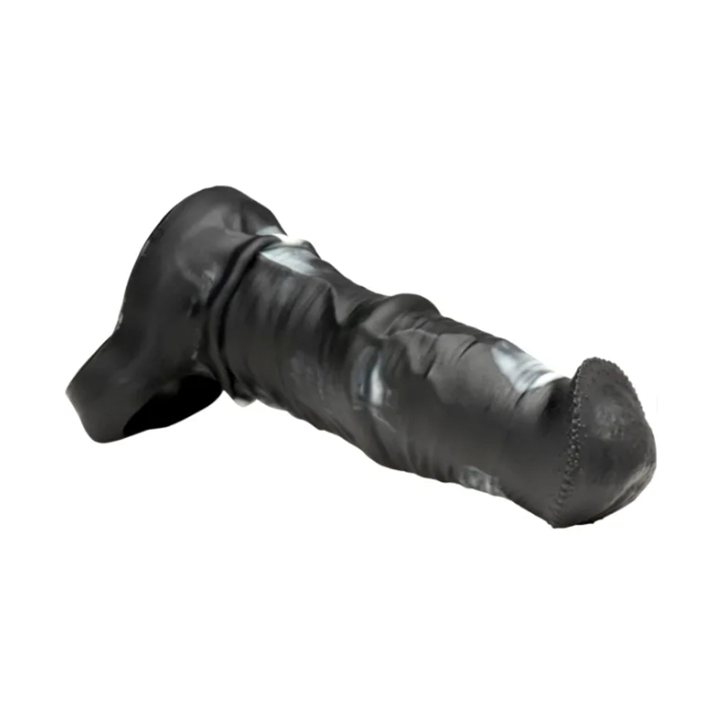 Angled view showing textured silicone sleeve design