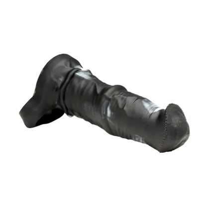 Angled view showing textured silicone sleeve design