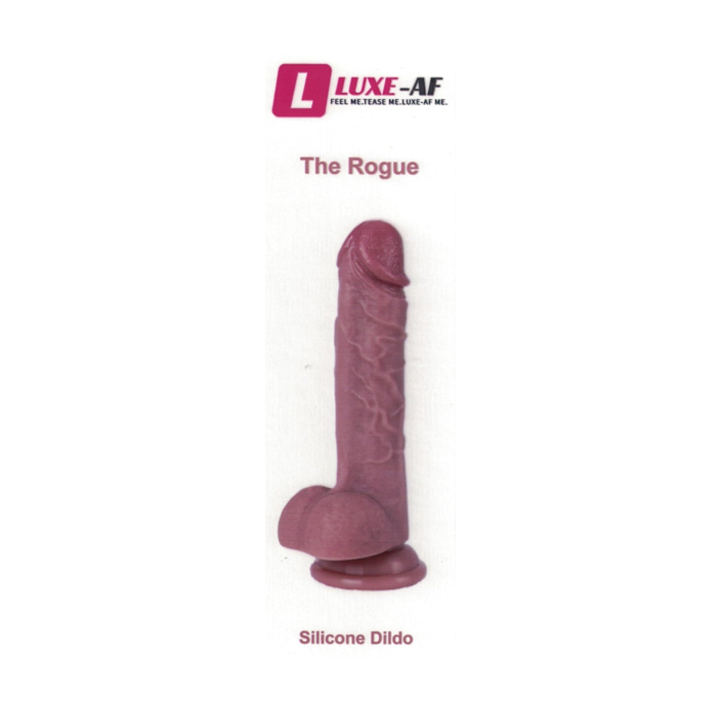 Luxe-AF The Rogue 8.1 Inch Silicone Dildo Flesh in retail packaging