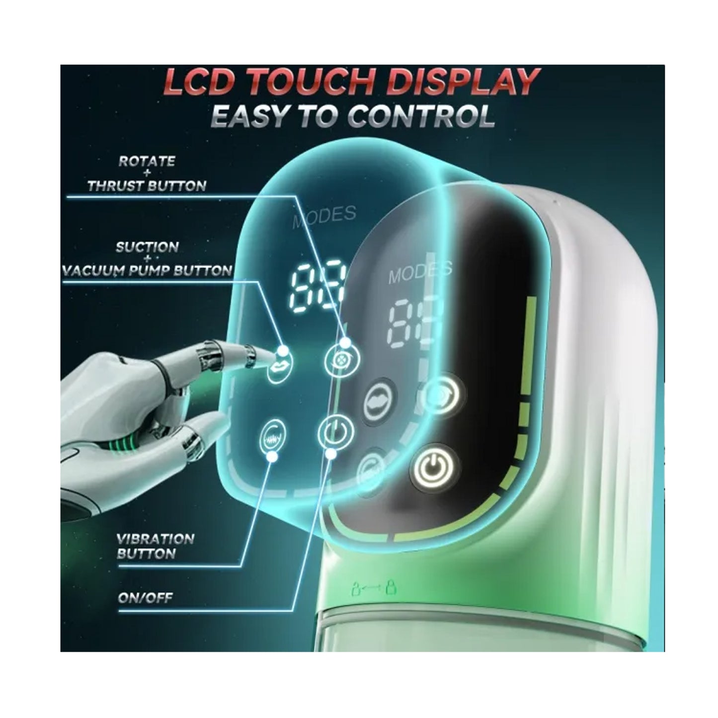 Touch Display Control Panel Close Up