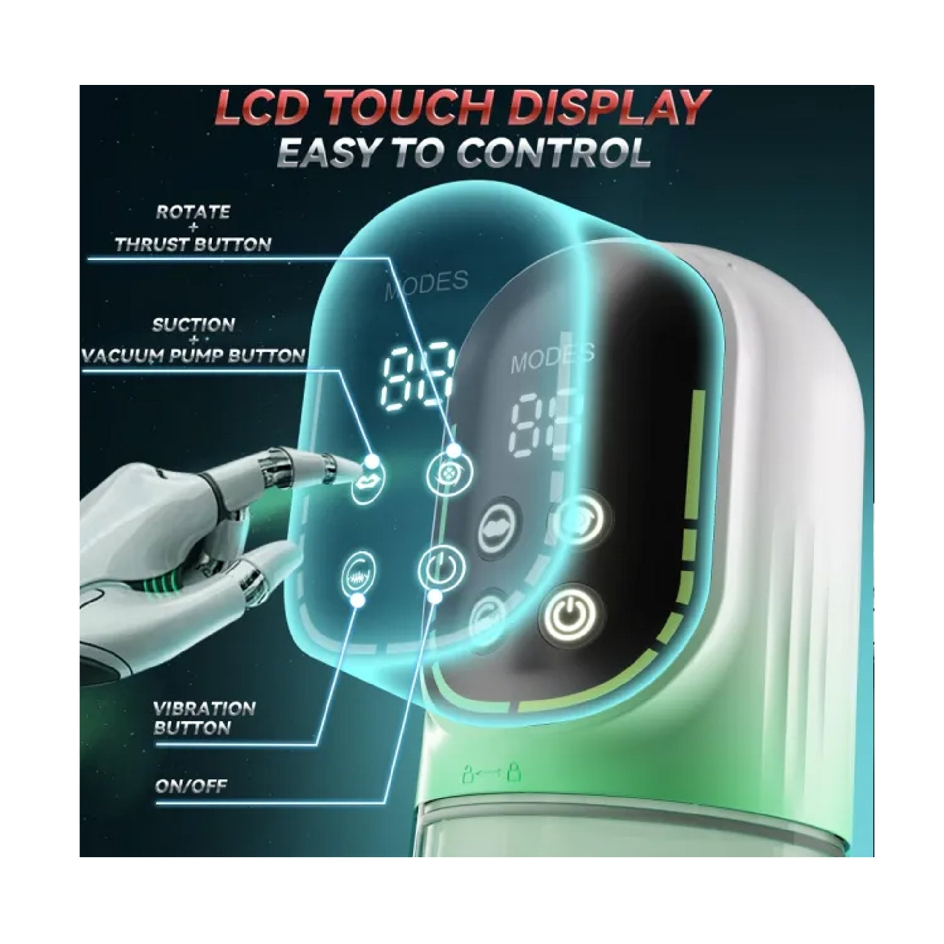 Touch Display Control Panel Close Up