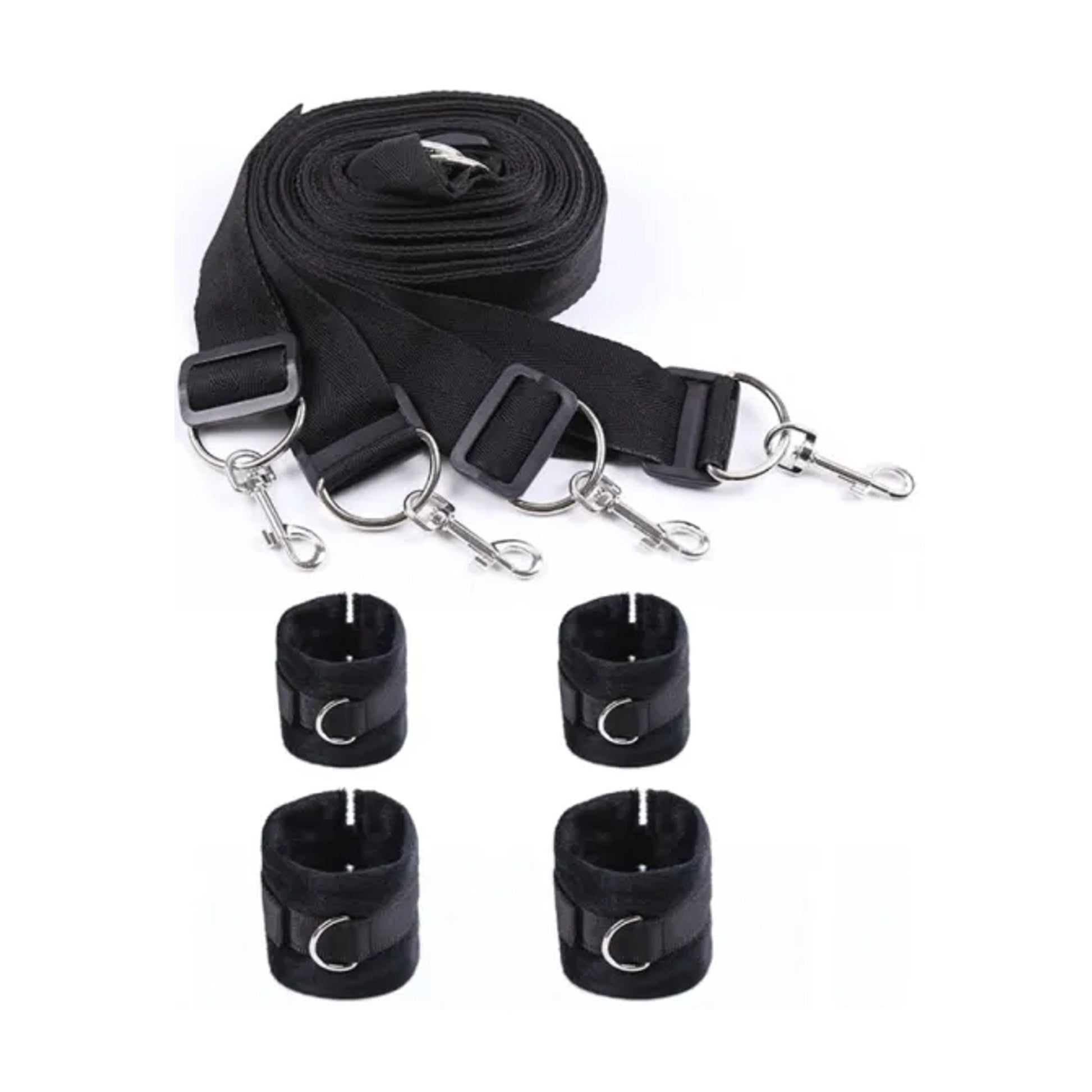Luxe-AF Under Bed Restraint Kit unboxed layout