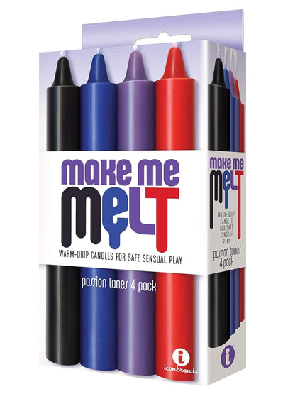 Make Me Melt Passion Tones Wax Drip Candles 4pk