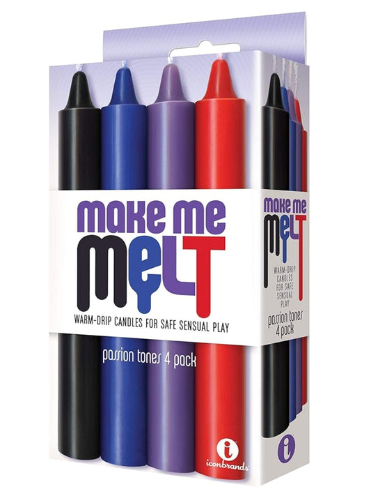 Make Me Melt Passion Tones Wax Drip Candles 4pk