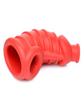 Master Series Red Chamber Silicone Male Chastity Cage 4