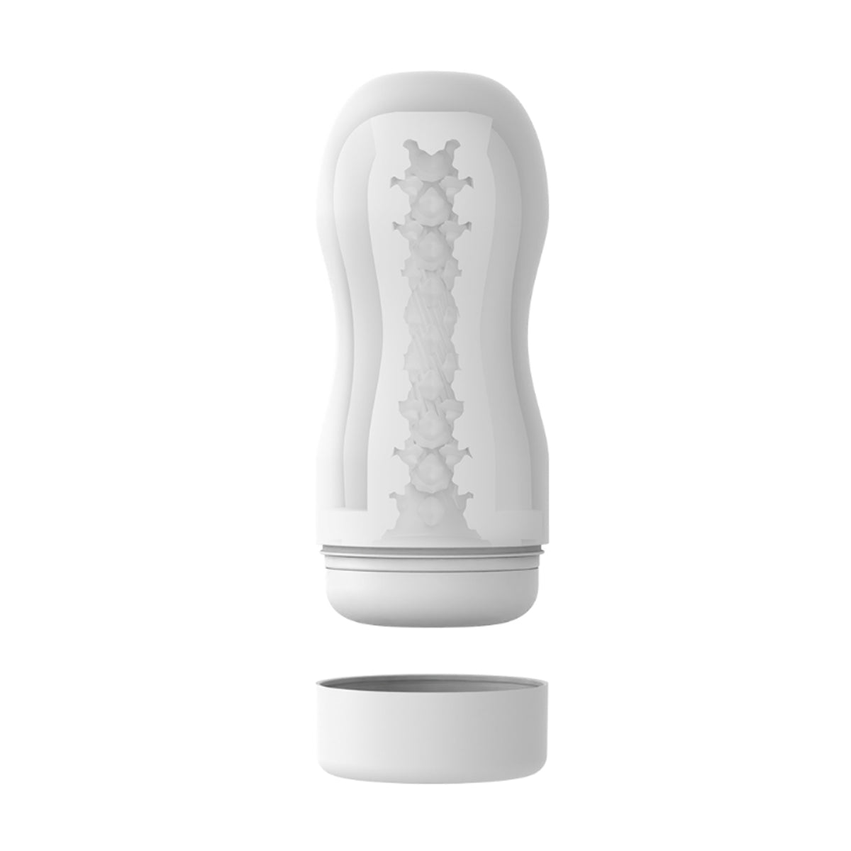 White stroker with removable end cap