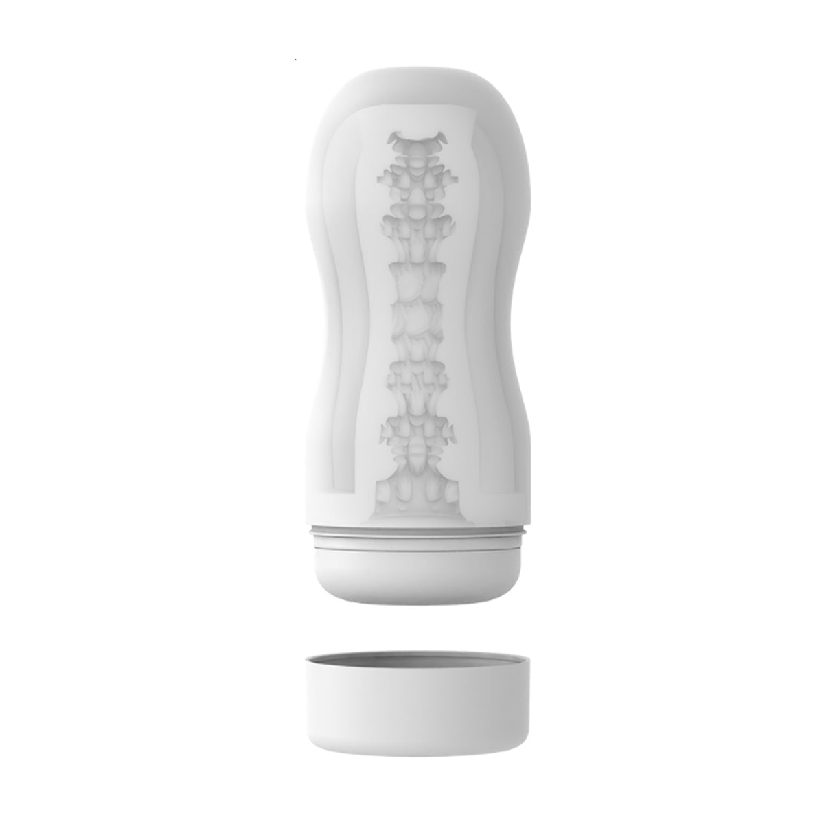 White stroker showing textured interior and end cap