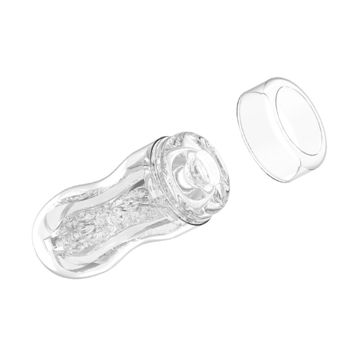 Clear stroker with removable end cap