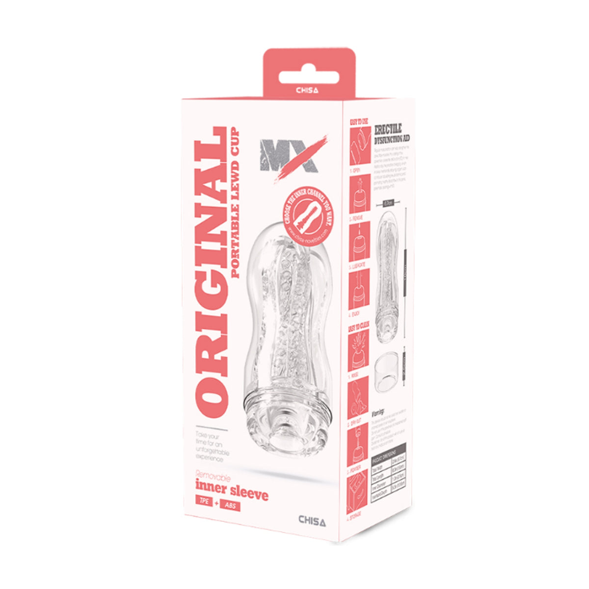 MX Portable Lewd Cup in retail packaging